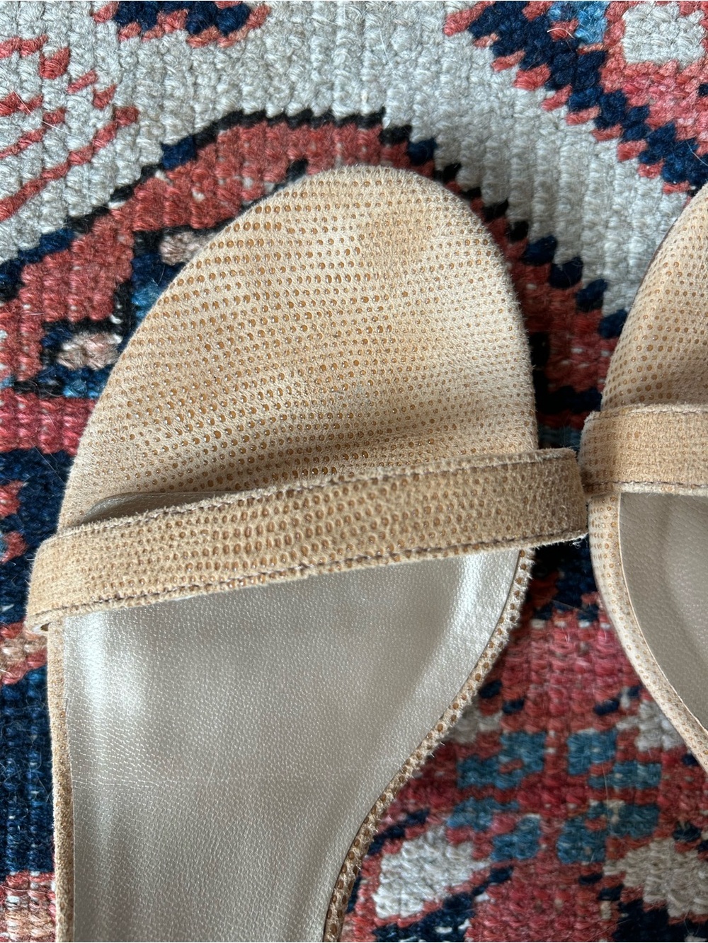 Stuart Weitzman Nudist Embossed Nude Leather Ankle Strap Sandals Heels 10M NWOB - Picture 7 of 7